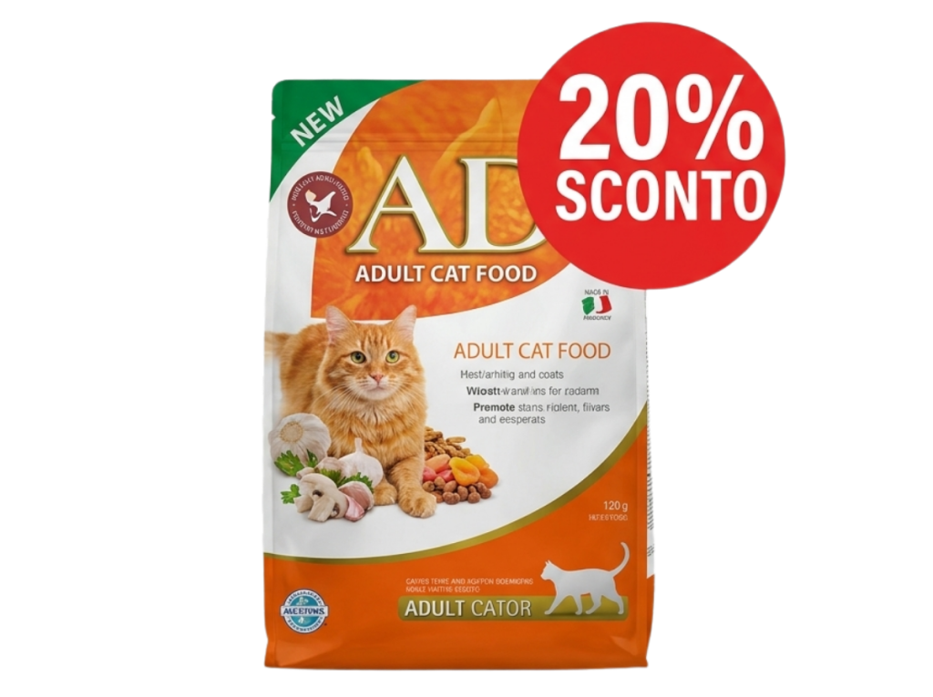 Pacco di croccantini per gatto singolo prodotto con sconto